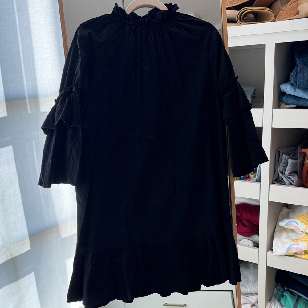 Cynthia Rowley Black Ruffle Dress